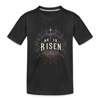 Il est ressuscité - T-shirt bio Premium Enfant - noir - Devant