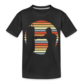 Boxer Drawing - Kids' Premium Organic T-Shirt - black - Front