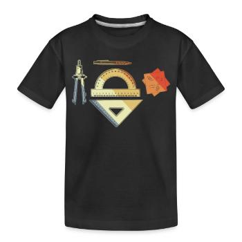 Look Vintage d’architecte - T-shirt bio Premium Enfant - noir - Devant