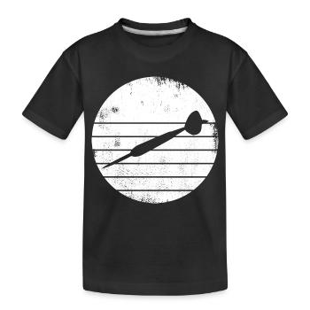 Dartpfeil Skizze - Kinder Premium Bio T-Shirt - Schwarz - Vorne