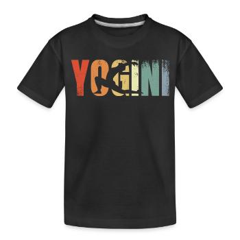Yogini Vintage Look - Kinder Premium Bio T-Shirt - Schwarz - Vorne