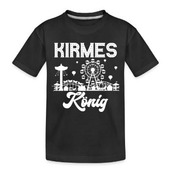 Kirmes König Jahrmarkt Rummel Volksfest - Kinder Premium Bio T-Shirt - Schwarz - Vorne