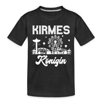 Kirmes Königin Jahrmarkt Rummel Volksfest - Kinder Premium Bio T-Shirt - Schwarz - Vorne