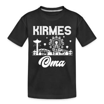 Kirmes Oma Jahrmarkt Rummel Volksfest - Kinder Premium Bio T-Shirt - Schwarz - Vorne