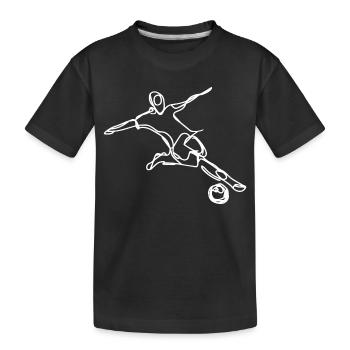 Fußballspieler - Kinder Premium Bio T-Shirt - Schwarz - Vorne