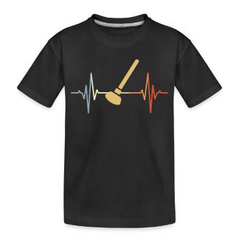 Retro Suction Cup Pulse Rate - Kids' Premium Organic T-Shirt - black - Front