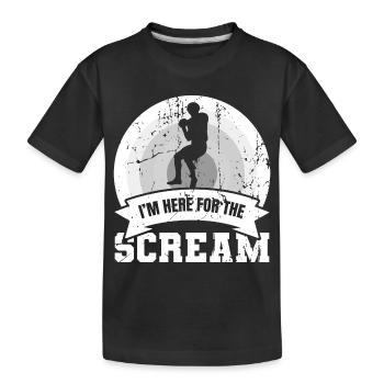 Je suis là pour le cri - T-shirt bio Premium Enfant - noir - Devant