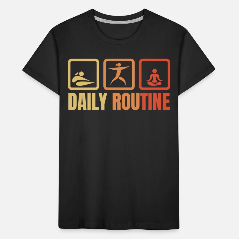 Routine quotidienne de yoga T-shirt bio Premium Enfant
