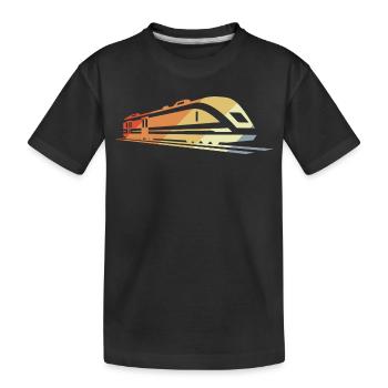 Train Sketch Vintage - Kids' Premium Organic T-Shirt - black - Front