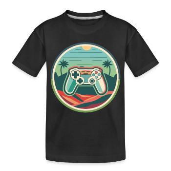 Gaming - Kids' Premium Organic T-Shirt - black - Front