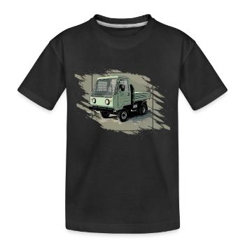 MULTICAR M24 DDR LKW - Kinder Premium Bio T-Shirt - Schwarz - Vorne