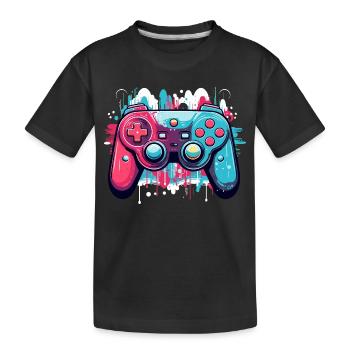 Manettes de jeu - T-shirt bio Premium Enfant - noir - Devant