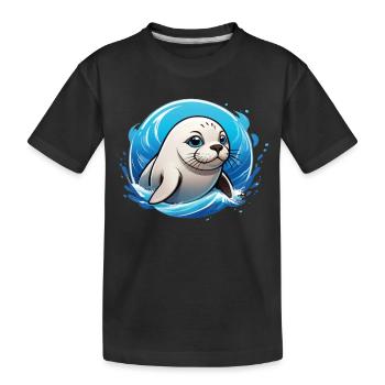 Sceller dans l’eau - T-shirt bio Premium Enfant - noir - Devant