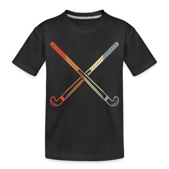 Bâtons de hockey rétro - T-shirt bio Premium Enfant - noir - Devant