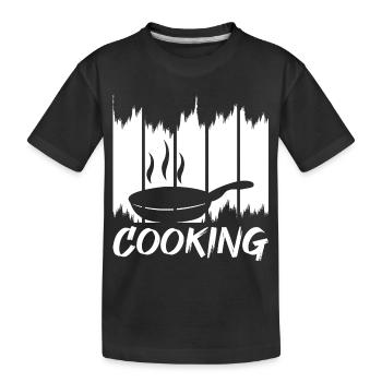 Cuisine amusante - T-shirt bio Premium Enfant - noir - Devant