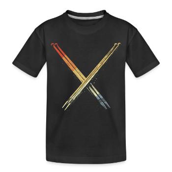 Baguettes Look Vintage - T-shirt bio Premium Enfant - noir - Devant
