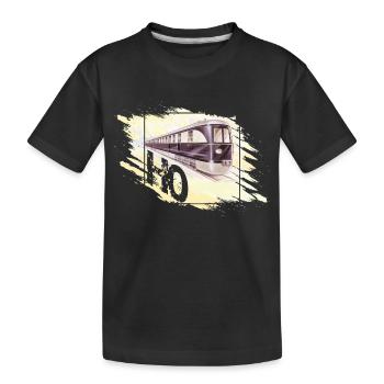 Modèle réduit de chemin de fer H0 Design - T-shirt bio Premium Enfant - noir - Devant