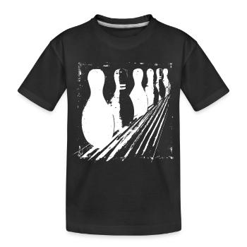 Bowling Pins - Kids' Premium Organic T-Shirt - black - Front