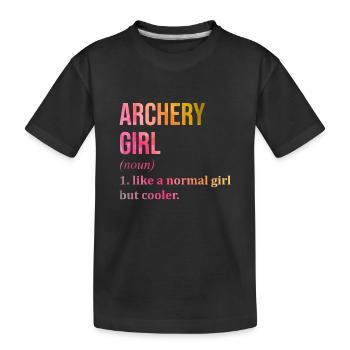 Archery - Kids' Premium Organic T-Shirt - black - Front