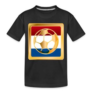 Niederlande Fußball - Kinder Premium Bio T-Shirt - Schwarz - Vorne