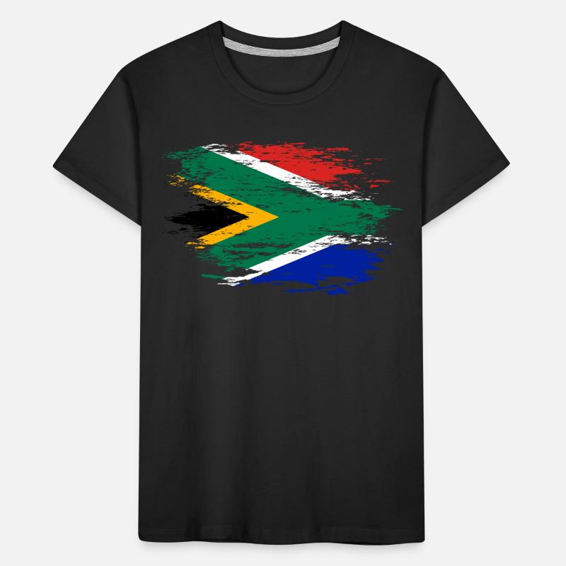 Drapeau de l’Afrique du Sud utilisé T-shirt bio Premium Enfant