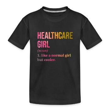 Health Care - Kids' Premium Organic T-Shirt - black - Front