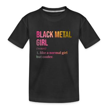 métal noir - T-shirt bio Premium Enfant - noir - Devant