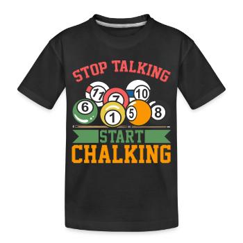 Billard Witz - Kinder Premium Bio T-Shirt - Schwarz - Vorne