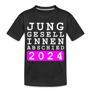Enterrement de vie de jeune fille 2024 Enterrement de vie de jeune fille - T-shirt bio Premium Enfant - noir - Devant