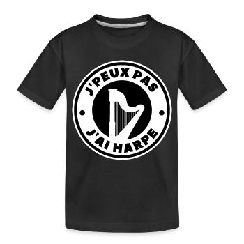 Ich kann keine Harfe haben - Kinder Premium Bio T-Shirt - Schwarz - Vorne