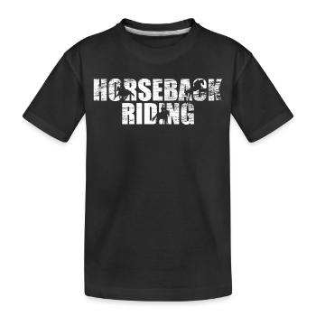 Horseback Riding - Kids' Premium Organic T-Shirt - black - Front