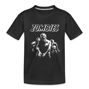 ZOMBIES - Retro Comic - Horror Halloween Gift - Kids' Premium Organic T-Shirt - black - Front