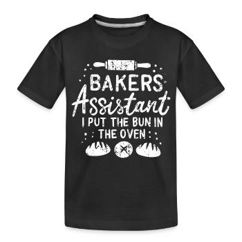 Bakery sales assistant - Kids' Premium Organic T-Shirt - black - Front