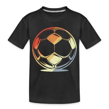 Football in retro style - Kids' Premium Organic T-Shirt - black - Front