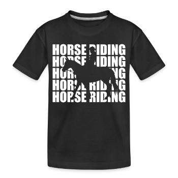 Équitation - T-shirt bio Premium Enfant - noir - Devant