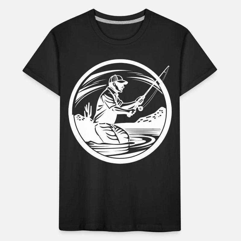 Dessin de pêche T-shirt bio Premium Enfant