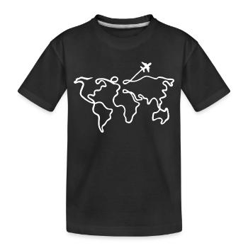 Voyage autour du monde - T-shirt bio Premium Enfant - noir - Devant