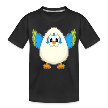 Oeuf de perroquet - T-shirt bio Premium Enfant - noir - Devant