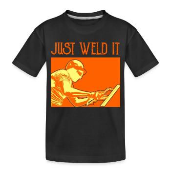 Schweißer Witz - Kinder Premium Bio T-Shirt - Schwarz - Vorne