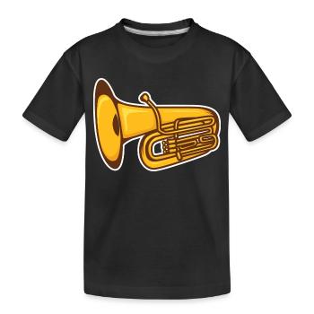 Croquis de tuba - T-shirt bio Premium Enfant - noir - Devant