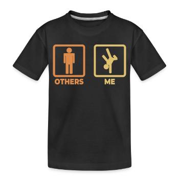 Figurines en bâton breakdance - T-shirt bio Premium Enfant - noir - Devant