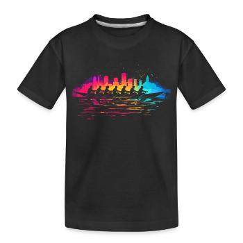 Équipe d’aviron Splotch - T-shirt bio Premium Enfant - noir - Devant