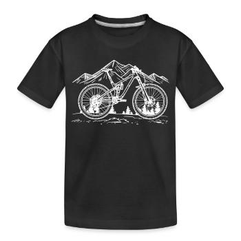 Dessin VTT - T-shirt bio Premium Enfant - noir - Devant