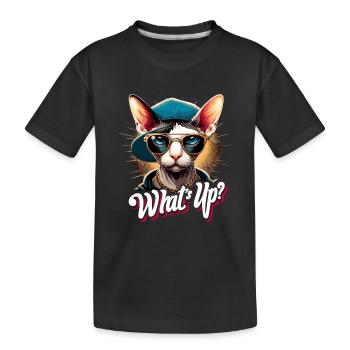 Cornish Rex What’s Up Cat Gift - T-shirt bio Premium Enfant - noir - Devant