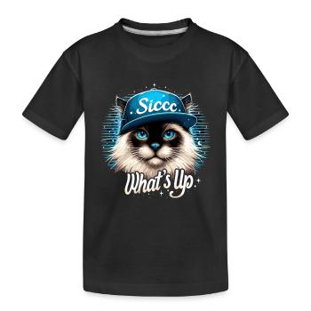 Holy Birman Cat Birman Cat What's Up Geschen - Kids' Premium Organic T-Shirt - black - Front