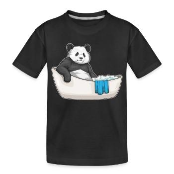 Baignoire Panda - T-shirt bio Premium Enfant - noir - Devant