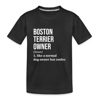 Boston Terrier Boston Terrier Boston Terrier - T-shirt bio Premium Enfant - noir - Devant