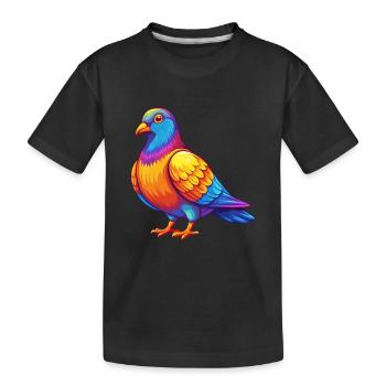 Taube Bunte Kawaii Cartoon Figur Clipart - Kinder Premium Bio T-Shirt - Schwarz - Vorne