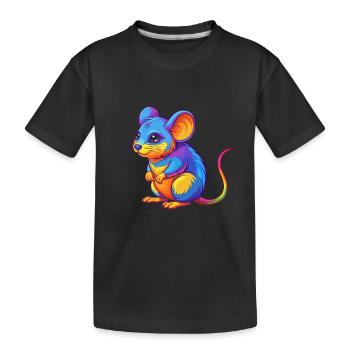 Maus Bunte Kawaii Cartoon Charakter Clipart - Kinder Premium Bio T-Shirt - Schwarz - Vorne