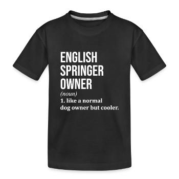 English Springer - Kinder Premium Bio T-Shirt - Schwarz - Vorne